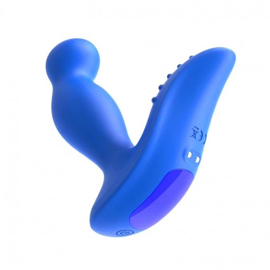 Синий вибромассажер простаты 3,5’’ Remote Control P-spot Massager - 12,5 см. - Erokay - в Кисловодске купить с доставкой