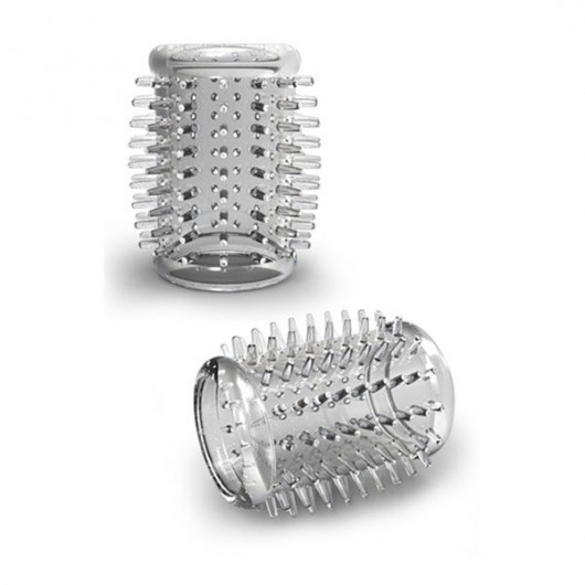 Прозрачная насадка с шипами STAY HARD COCK SLEEVE 01 CLEAR - Blush Novelties - в Кисловодске купить с доставкой
