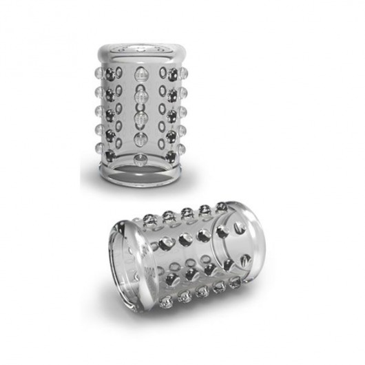 Прозрачная насадка на пенис с шишечками STAY HARD COCK SLEEVE 02 CLEAR - Blush Novelties - в Кисловодске купить с доставкой