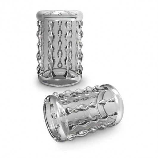 Прозрачная насадка с бороздками STAY HARD COCK SLEEVE 04 CLEAR - Blush Novelties - в Кисловодске купить с доставкой