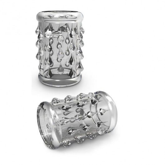 Прозрачная насадка с капельками STAY HARD COCK SLEEVE 05 CLEAR - Blush Novelties - в Кисловодске купить с доставкой