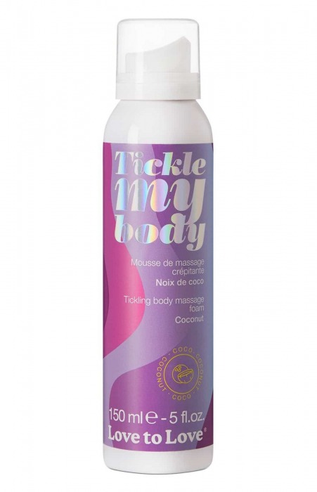 Массажная хрустящая пенка Tickle My Body Coconut с ароматом кокоса - 150 мл. - Love to Love - купить с доставкой в Кисловодске