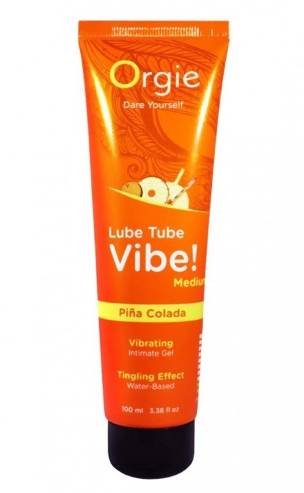 Гель с эффектом вибрации Lube Tube Vibe Medium Pina Colada - 100 мл. - ORGIE - купить с доставкой в Кисловодске