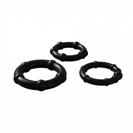 Набор из 3 черных эрекционных колец Babooom Ring Set - Adrien Lastic - в Кисловодске купить с доставкой
