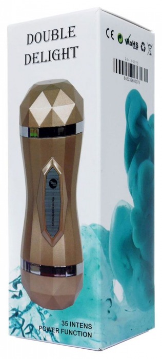 Двусторонний мастурбатор с вибрацией Double Delight - вагина и ротик - Boys of Toys - в Кисловодске купить с доставкой