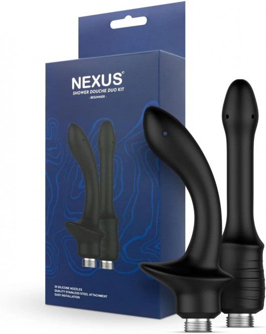 Набор из 2 насадок для анального душа Shower Douche Duo Kit Beginner - Nexus Range - купить с доставкой в Кисловодске
