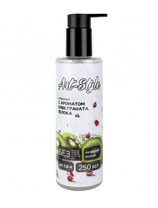 Лубрикант на водной основе Art-Style с ароматом киви, граната и яблока - 250 мл. - Art-Style - купить с доставкой в Кисловодске