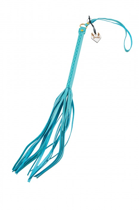 Голубая кожаная плеть - 50 см. - Pecado - купить с доставкой в Кисловодске