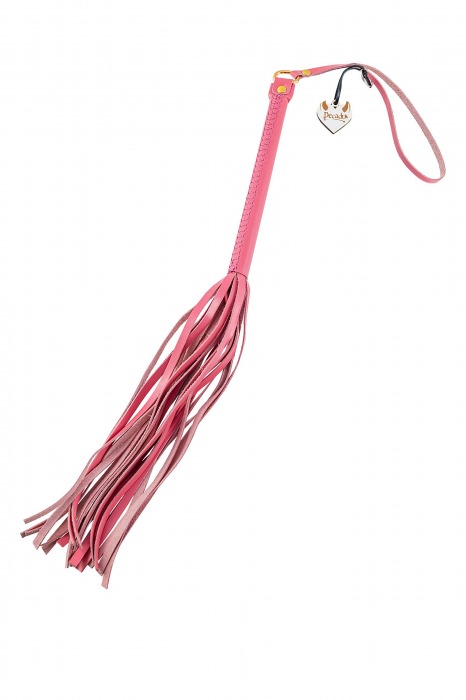 Розовая кожаная плеть - 50 см. - Pecado - купить с доставкой в Кисловодске