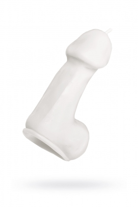 Белая свеча в форме пениса - 47 гр. - Pecado - купить с доставкой в Кисловодске