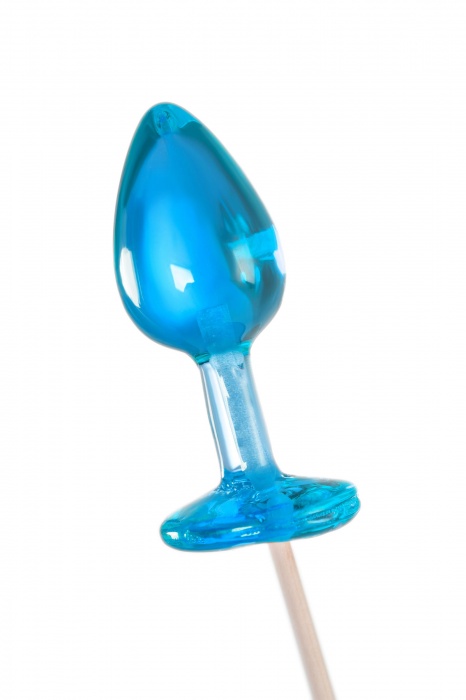 Голубой леденец в форме анальной пробки со вкусом блю кюрасао - 29 гр. - Sosuчki - купить с доставкой в Кисловодске
