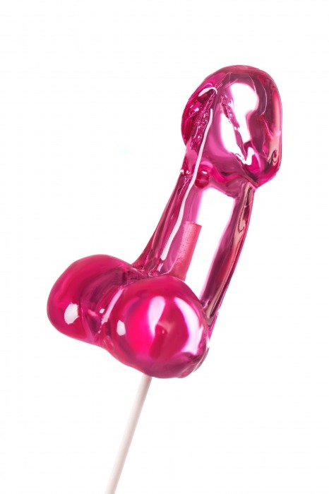 Розовый леденец в форме члена со вкусом айриш крим - 80 гр. - Sosuчki - купить с доставкой в Кисловодске