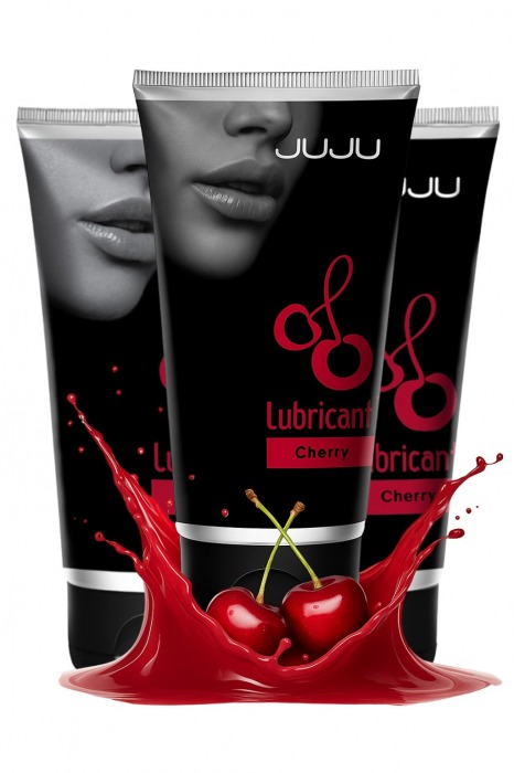 Набор из 3 съедобных лубрикантов JUJU со вкусом вишни - JuJu - купить с доставкой в Кисловодске