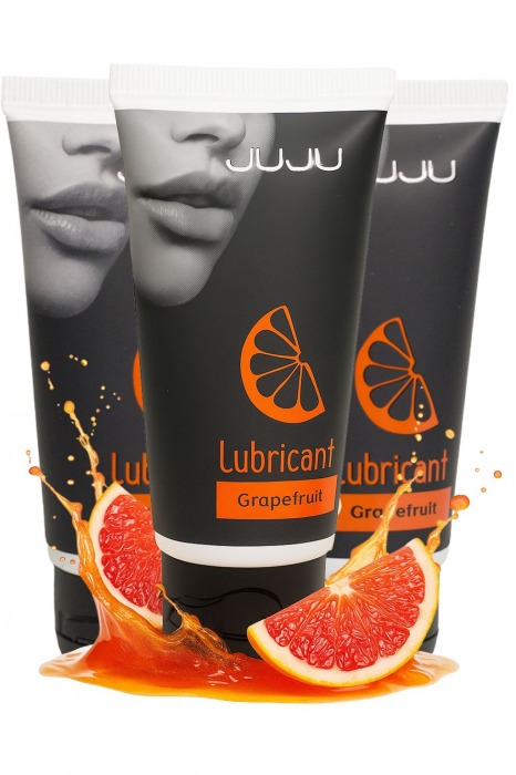 Набор из 3 съедобных лубрикантов JUJU со вкусом грейпфрута - JuJu - купить с доставкой в Кисловодске