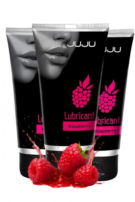 Набор из 3 съедобных лубрикантов JUJU со вкусом малины - JuJu - купить с доставкой в Кисловодске