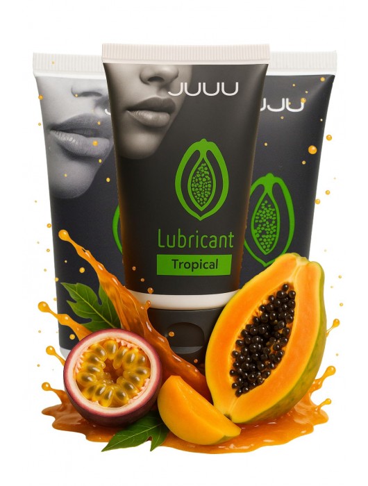 Набор из 3 съедобных лубрикантов JUJU со вкусом тропических фруктов - JuJu - купить с доставкой в Кисловодске
