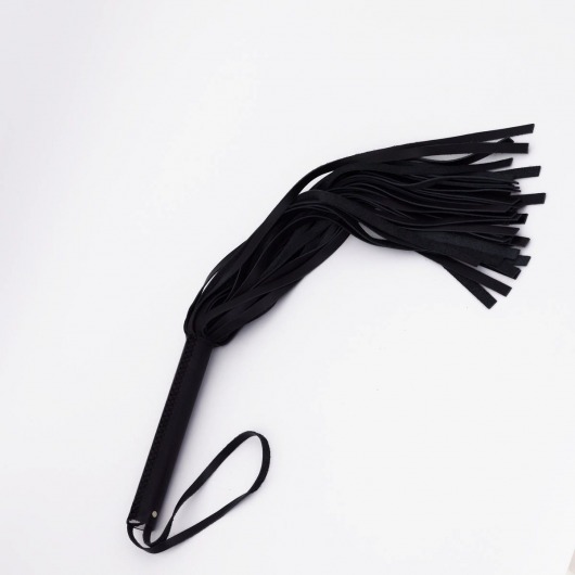 Черный кожаный флоггер - 45 см. - Crazy Handmade - купить с доставкой в Кисловодске