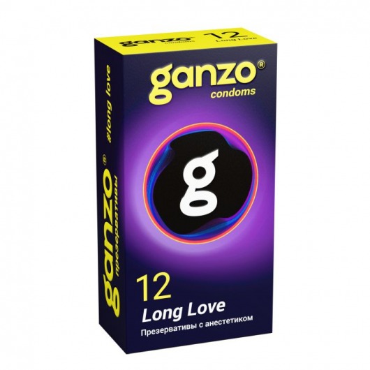 Презервативы с анестетиком для продления удовольствия Ganzo Long Love - 12 шт. - Ganzo - купить с доставкой в Кисловодске