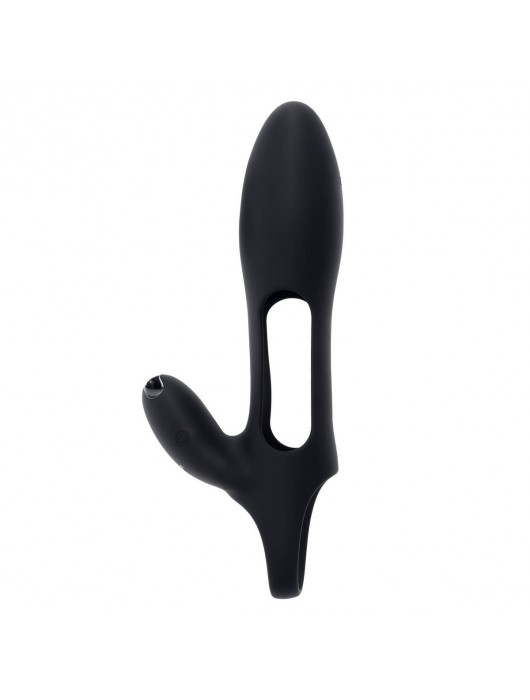 Черная насадка на пенис с вибрацией Nautilus - Zero Tolerance - в Кисловодске купить с доставкой