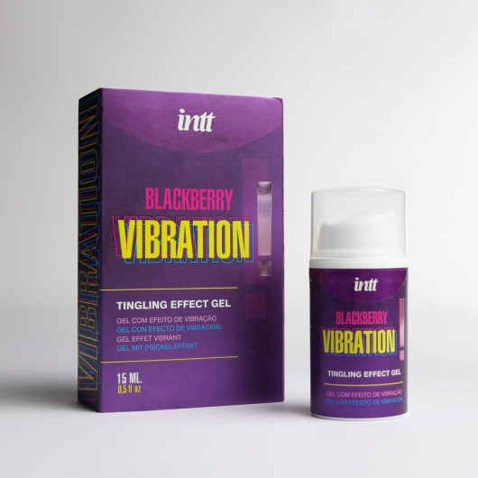 Стимулирующий гель с эффектом вибрации Blackberry Vibration - 15 мл. - INTT - купить с доставкой в Кисловодске