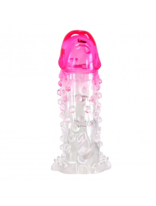 Прозрачно-розовая насадка на пенис Wilford - 13,5 см. - Baile - в Кисловодске купить с доставкой