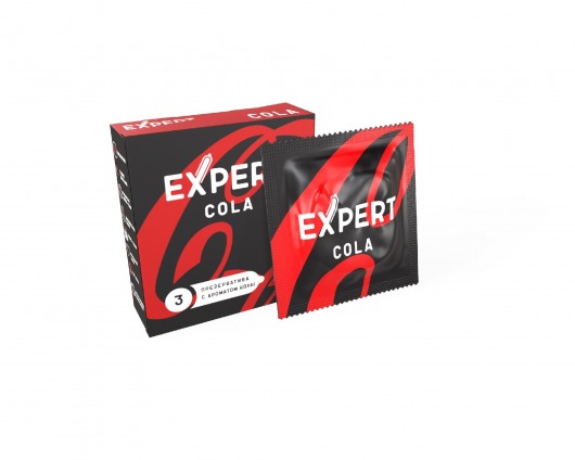 Презервативы с ароматом колы Expert Cola - 3 шт. - Expert - купить с доставкой в Кисловодске