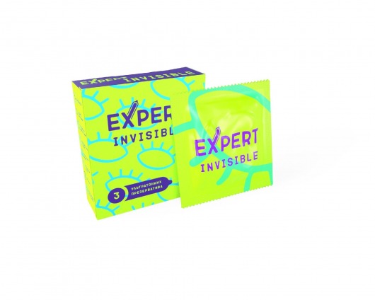 Ультратонкие презервативы Expert Invisible - 3 шт. - Expert - купить с доставкой в Кисловодске