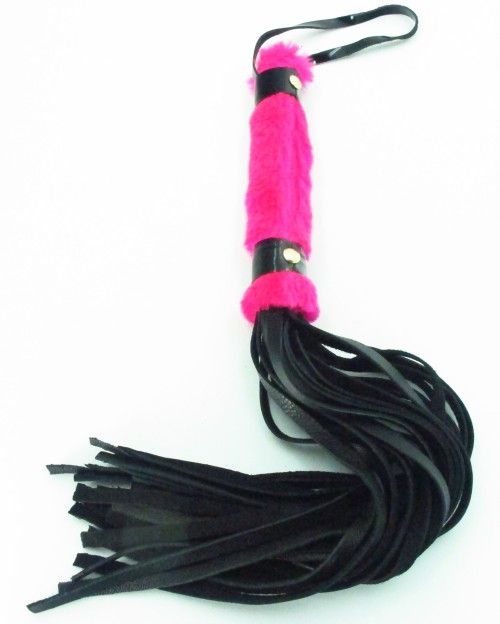 Нежная плеть с розовым мехом BDSM Light - 43 см. - БДСМ Арсенал - купить с доставкой в Кисловодске