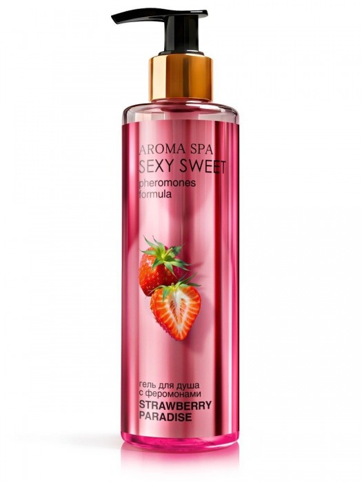 Гель для душа с феромонами и ароматом клубники Strawberry Paradise - 200 мл. -  - Магазин феромонов в Кисловодске