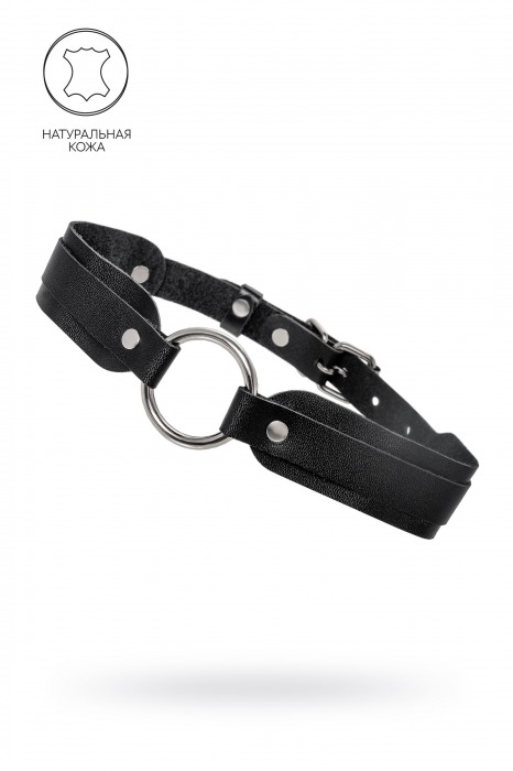 Черный кожаный чокер-ошейник со скруглёнными углами - Pecado - купить с доставкой в Кисловодске