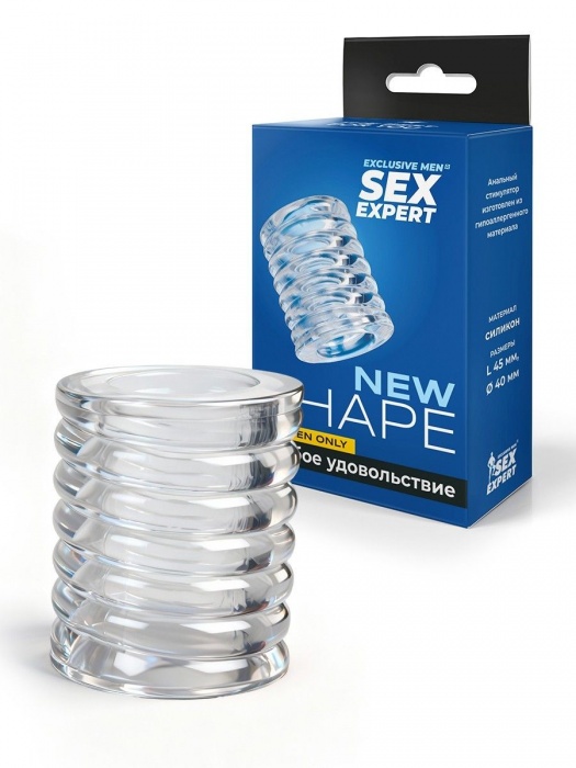 Прозрачная сквозная насадка на пенис с ребрышками - Sex Expert - в Кисловодске купить с доставкой