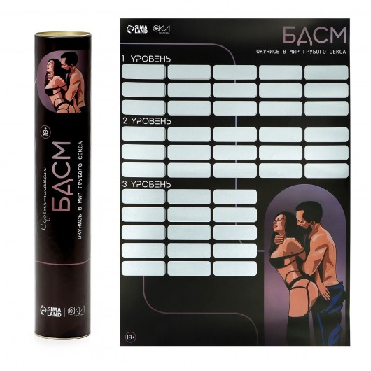 Плакат для двоих со скретч-слоем «БДСМ» - Сима-Ленд - купить с доставкой в Кисловодске