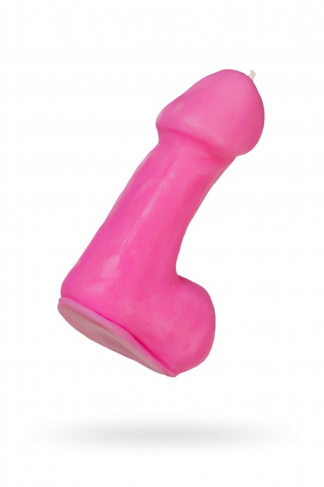 Розовая свеча в форме пениса - 47 гр. - Pecado - купить с доставкой в Кисловодске