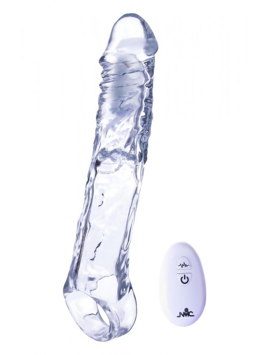 Прозрачная насадка-удлинитель Length Enhancer With Bullet с подхватом - 22,3 см. - NMC - в Кисловодске купить с доставкой