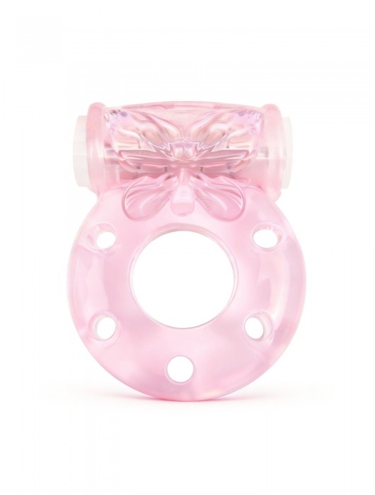 Розовое эрекционное виброкольцо с бабочкой - 1137 - в Кисловодске купить с доставкой