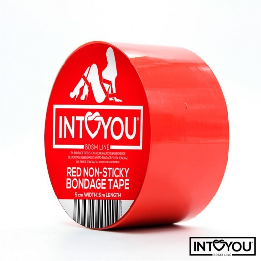 Красный скотч для фиксации Non-Sticky Bondage Tape - 15 м. - Intoyou - купить с доставкой в Кисловодске