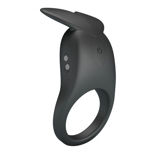 Черное перезаряжаемое виброкольцо Carlton - Baile - в Кисловодске купить с доставкой