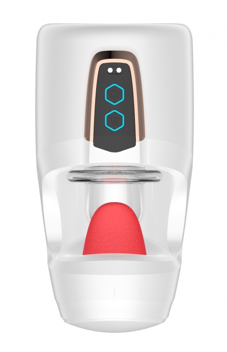 Белый мастурбатор с язычком и возвратно-поступательными движениями - Secwell - в Кисловодске купить с доставкой