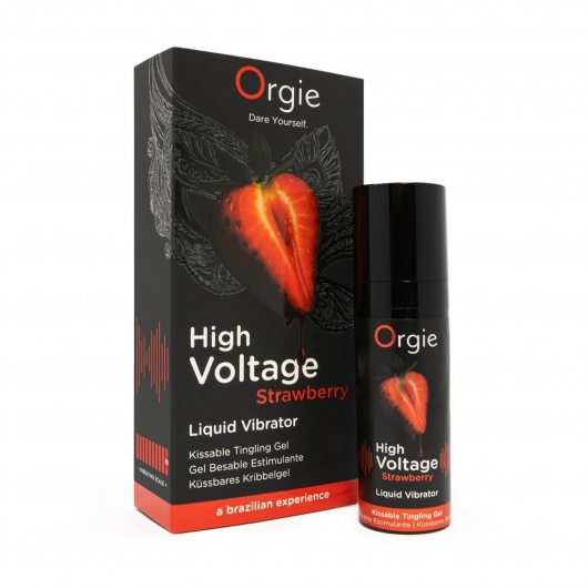 Жидкий вибратор Orgie High Voltage Strawberry - 15 мл. - ORGIE - купить с доставкой в Кисловодске