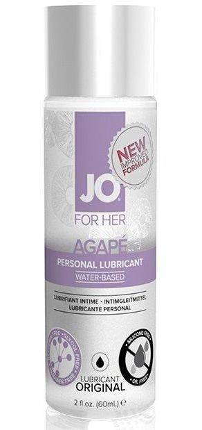 Лубрикант на водной основе для женщин JO AGAPE LUBRICANT ORIGINAL - 60 мл. - System JO - купить с доставкой в Кисловодске