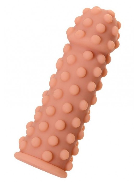 Насадка на фаллос с бугорками по поверхности - 14,7 см. - KOKOS - в Кисловодске купить с доставкой