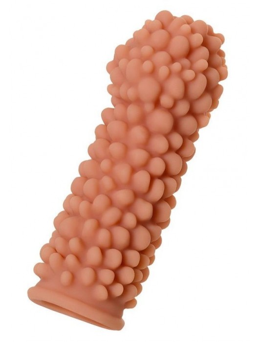 Насадка на фаллос с пузыриками по всей поверхности - 14,7 см. - KOKOS - в Кисловодске купить с доставкой