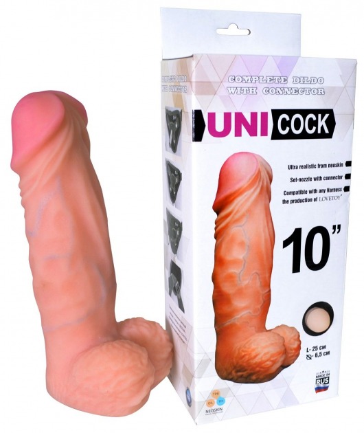 Фаллическая насадка Харнесс UNICOCK 10  - 25 см. - LOVETOY (А-Полимер) - купить с доставкой в Кисловодске