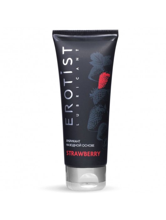 Увлажняющая смазка на водной основе с ароматом клубники Srtawberry - 100 мл. - Erotist Lubricants - купить с доставкой в Кисловодске