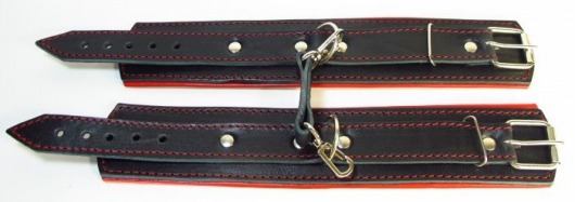 Оковы на ноги с красным подкладом - БДСМ Арсенал - купить с доставкой в Кисловодске