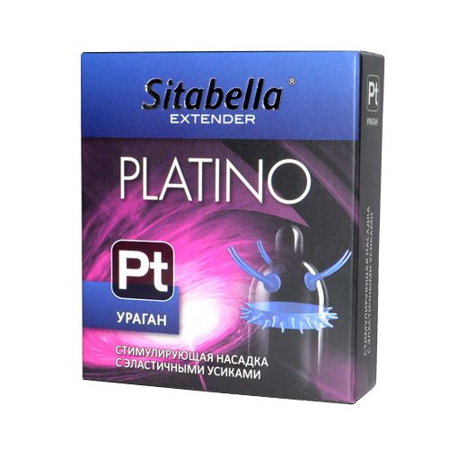 Стимулирующая насадка с усиками и шипиками Platino  Ураган - Sitabella - купить с доставкой в Кисловодске
