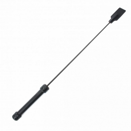 Чёрный профессиональный стек - 73 см. - БДСМ Арсенал - купить с доставкой в Кисловодске