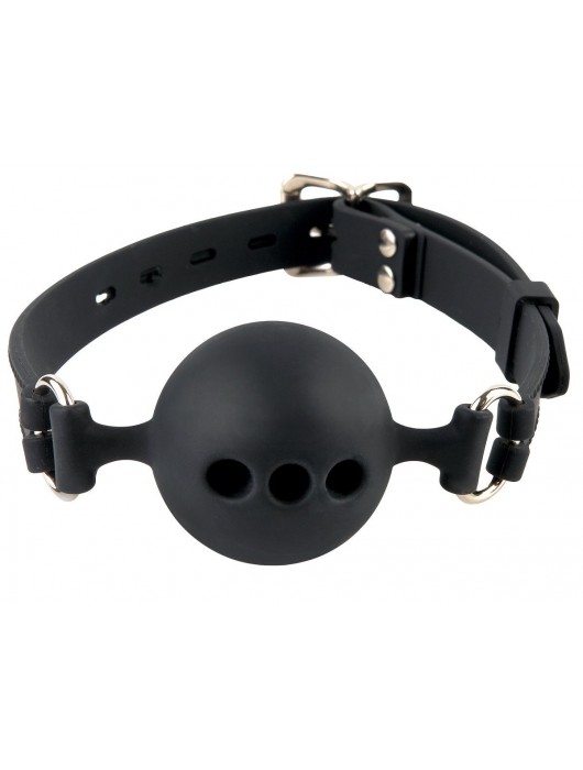 Силиконовый кляп-шар с отверстиями для дыхания Silicone Breathable Ball Gag Small - Pipedream - купить с доставкой в Кисловодске