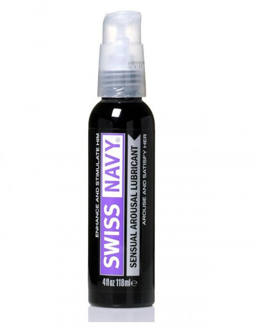 Возбуждающий гель-лубрикант на водной основе Sensual Arousal Lubricant  - 118 мл. - Swiss navy - купить с доставкой в Кисловодске