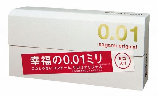 Супер тонкие презервативы Sagami Original 0.01 - 5 шт. - Sagami - купить с доставкой в Кисловодске